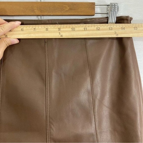 Free People We the Free Brown Faux Leather High Waist Pants size 30 - Picture 6 of 11